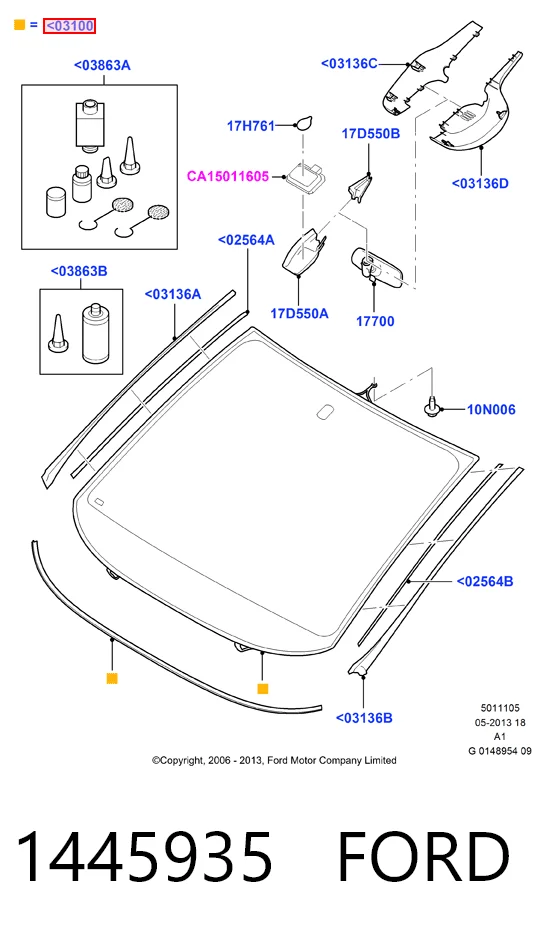  Лобовое стекло Ford Galaxy 