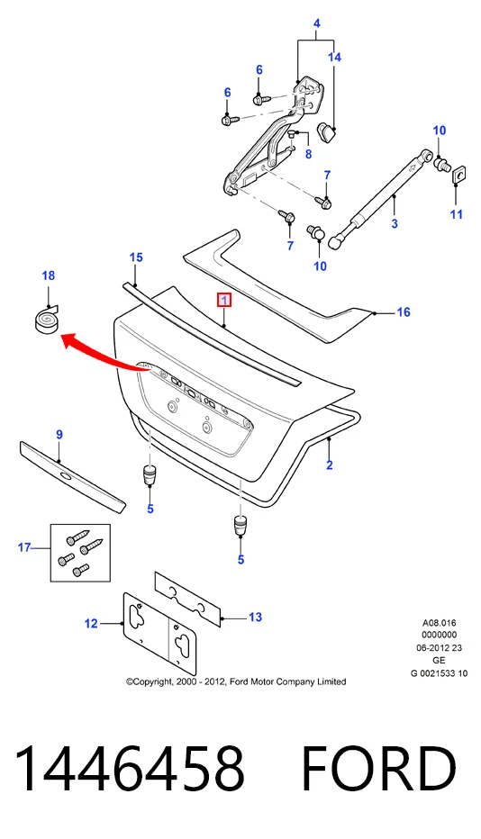  Крышка багажника Ford Mondeo 3