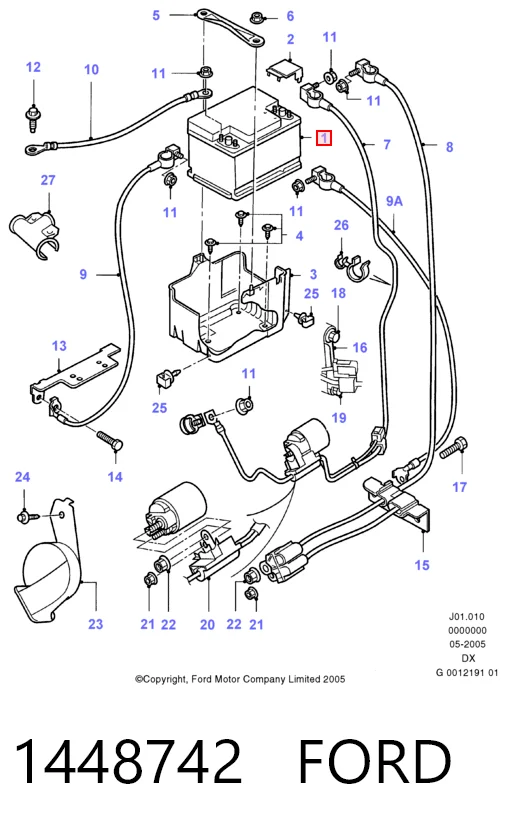 Аккумулятор автомобильный Land Rover J9D310655AB цена, от 77.03 USD