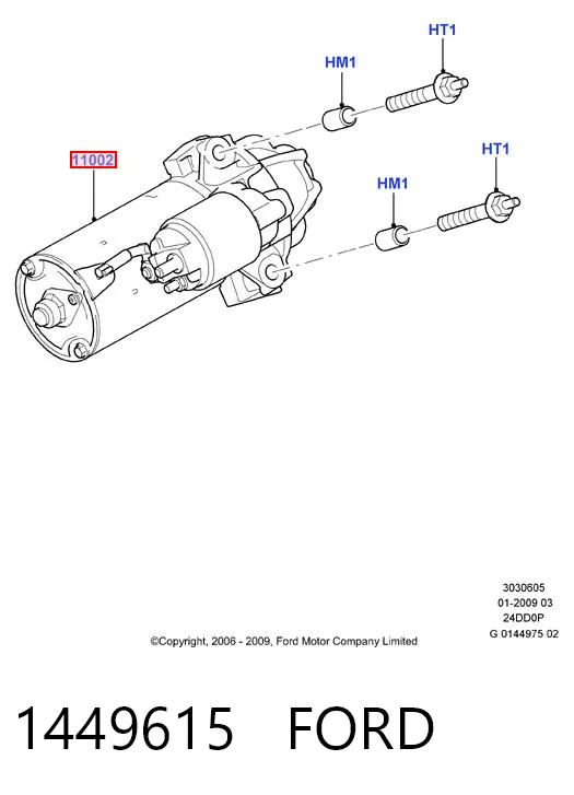 1449615 Ford Стартер автомобиля