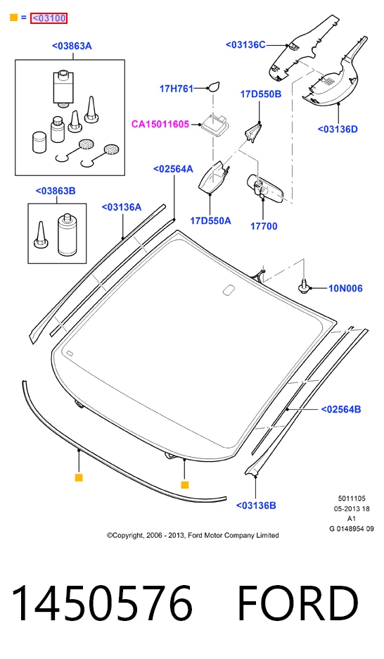 Автомобильные стекла Форд Галакси II CA1