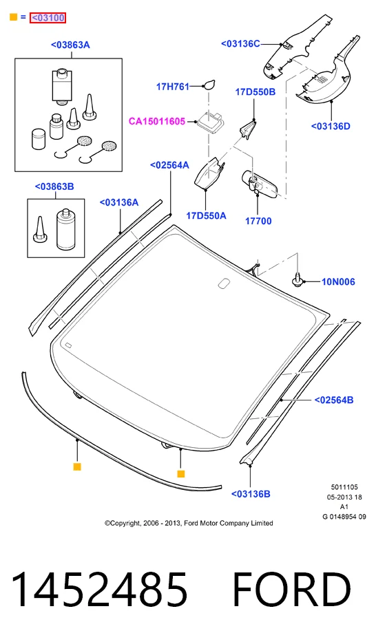 Автостекло на Ford Galaxy II CA1 WA6