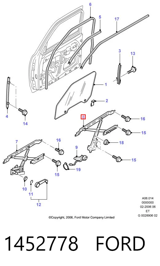 1452778 Ford Механизм подъема стекол