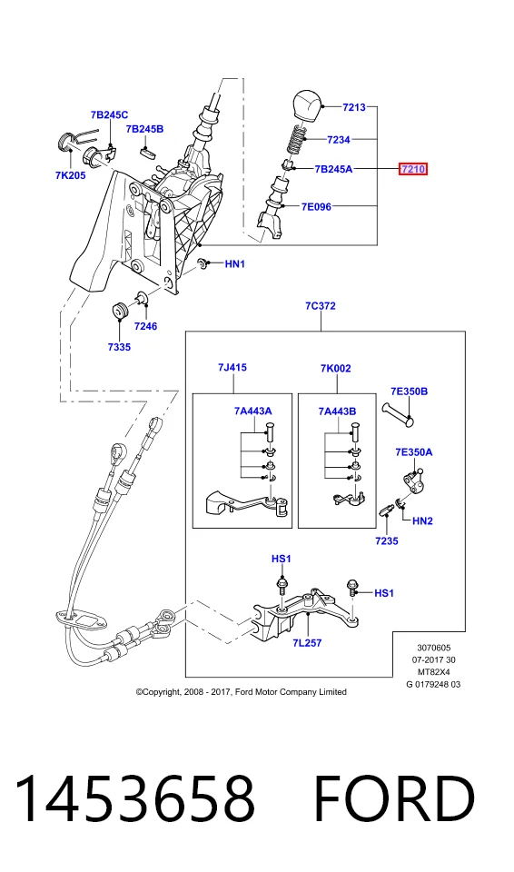 Кулиса КПП на Ford Transit VI V347/8