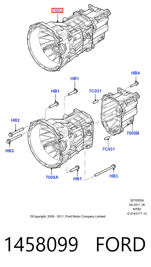 Купить 8C1R7003BE Ford МКПП в сборе