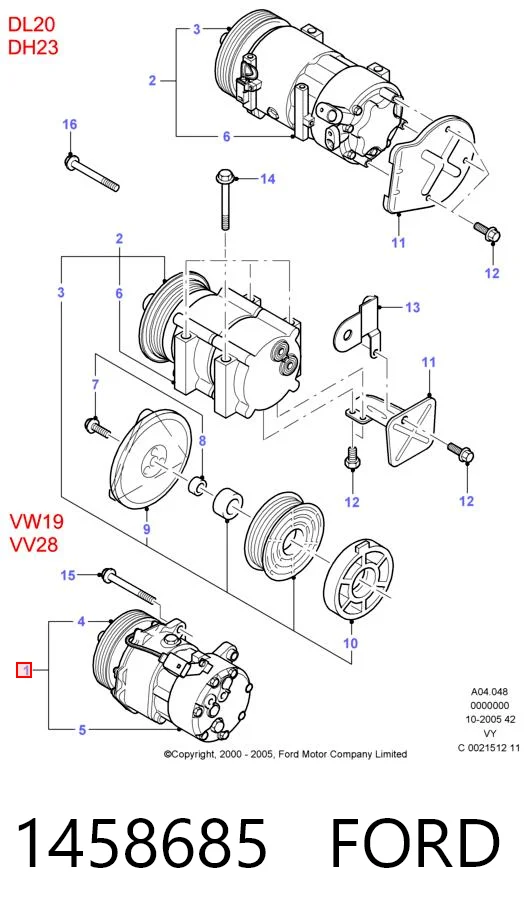 1458685 Ford Компрессор хладагента