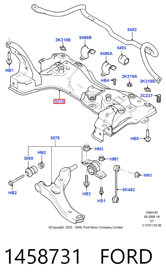  Подрамник передний Ford Connect 