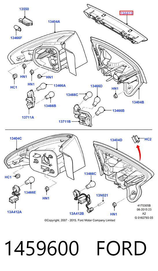 Фонарь сигнальный на Ford Mondeo IV CA2