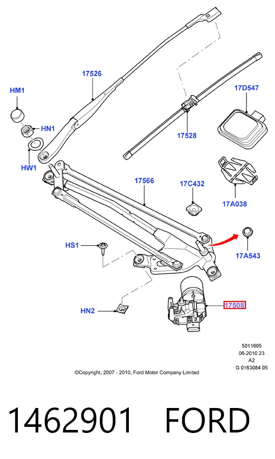  Мотор дворников Ford Mondeo 4