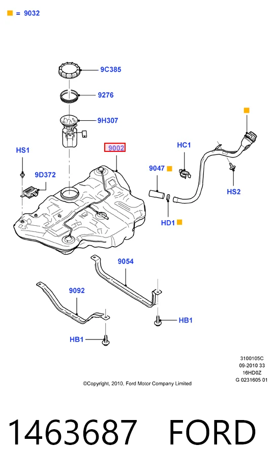 Бензобак Ford Mondeo IV седан (CA2) (2007 - 2014) цена, от 63.35 USD