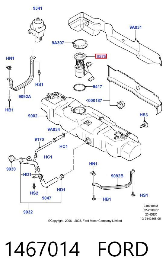 1467014 Ford Электробензонасос