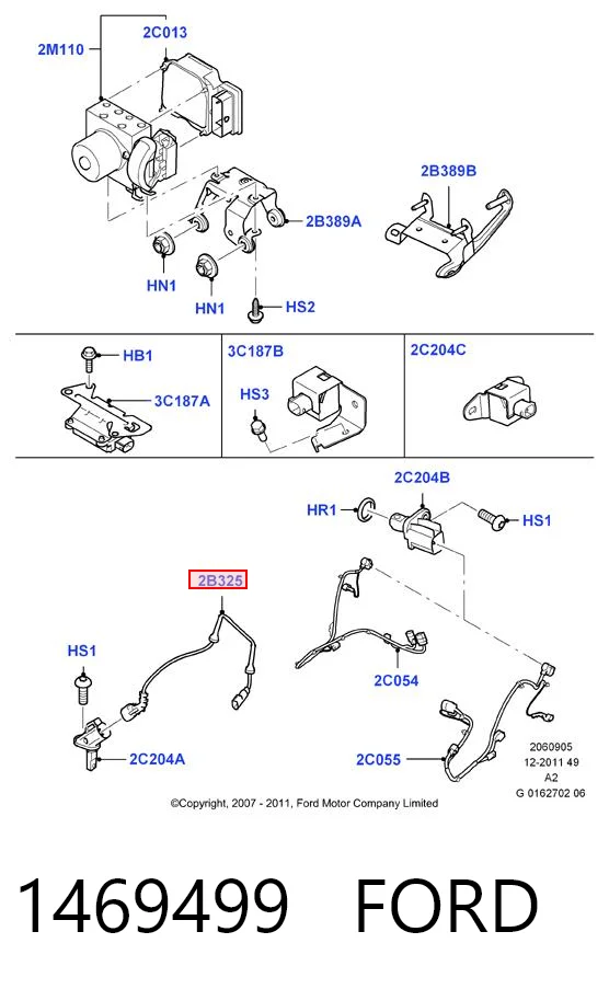1469499 Ford Передний провод датчика ABS
