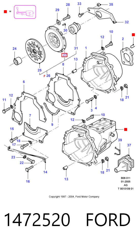  Корзина сцепления Ford Sierra 2