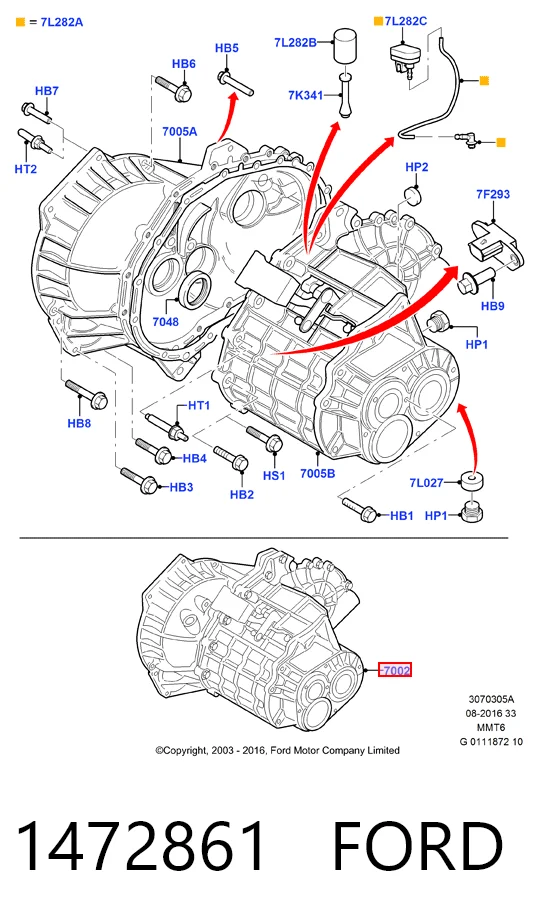 Коробка переключения передач Ford Focus III хэтчбек (CB8) (2010 - 2020) цена, от 222.74 USD