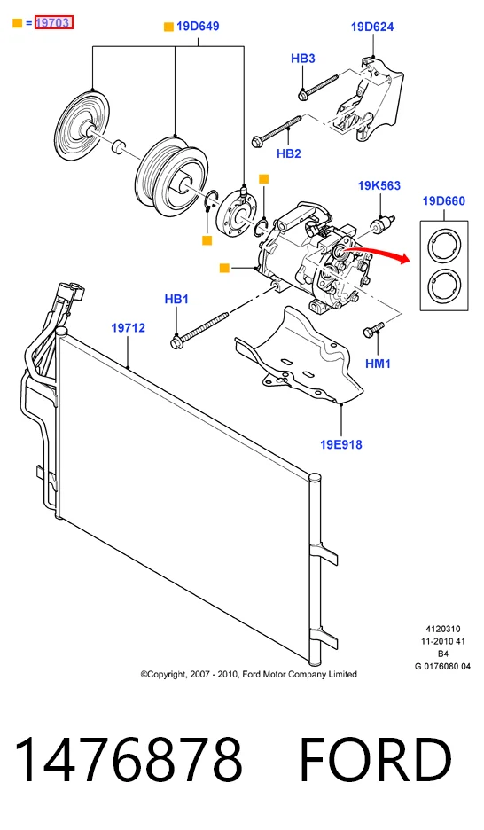 1476878 Ford Компрессор хладагента