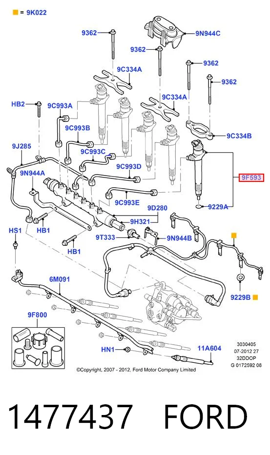 1477437 Ford Топливные форсунки