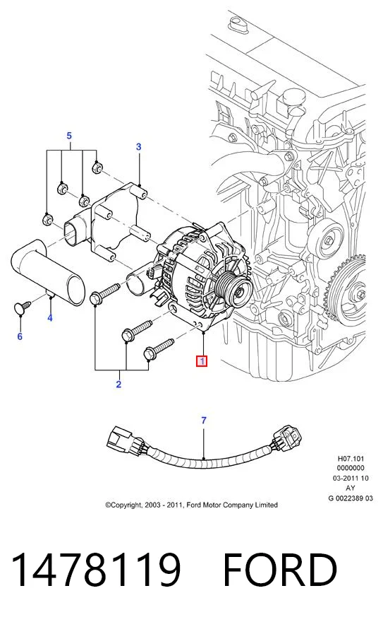 1478119 Ford Генератор автомобильный