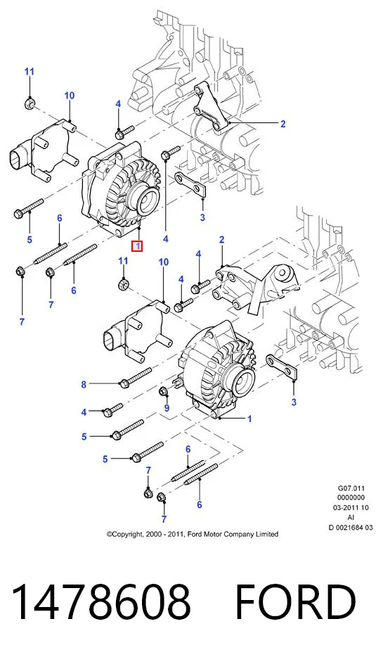 1478608 Ford Генератор автомобильный