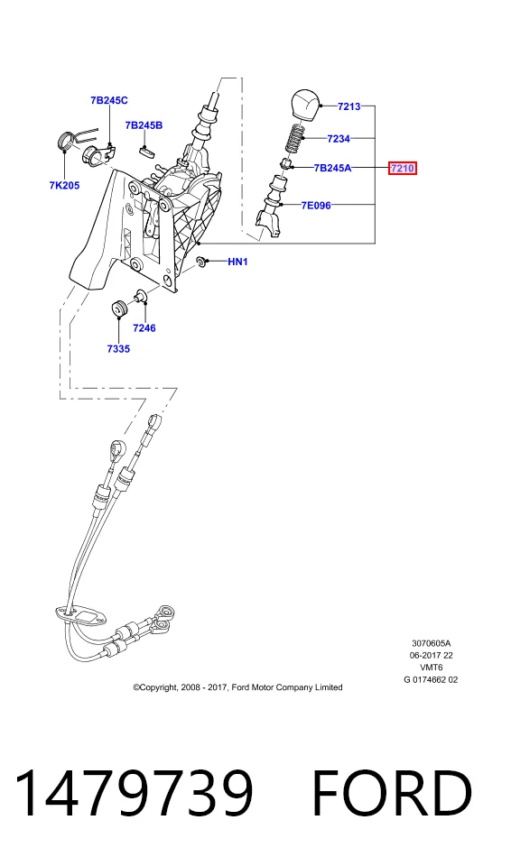 1479739 Ford Кулиса КПП