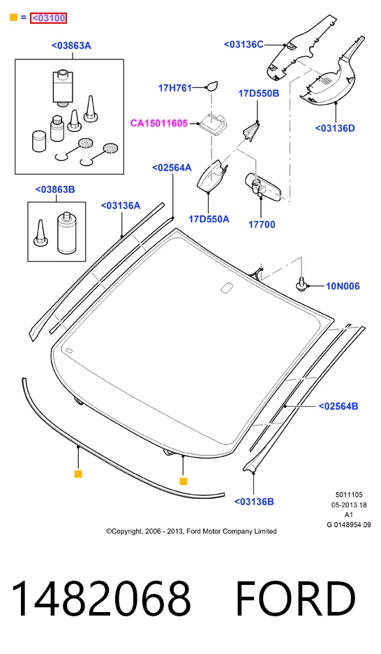 Купить Лобовое стекло Форд Галакси II CA1 WA6