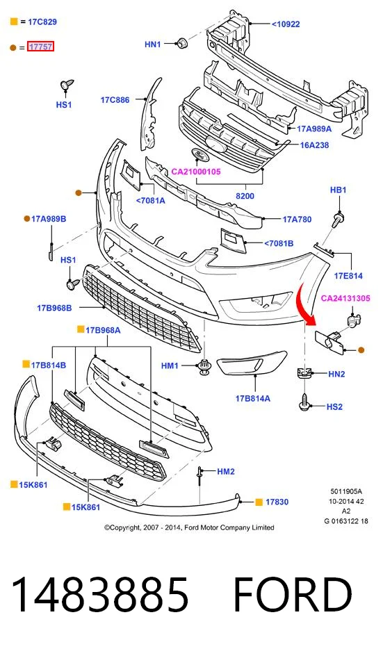 Купить FD04306BA TYG Буфер (бампер) передний