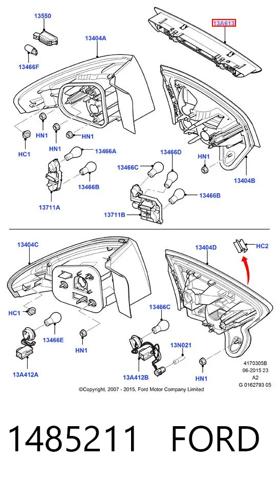 1485211 Ford Фонарь сигнальный