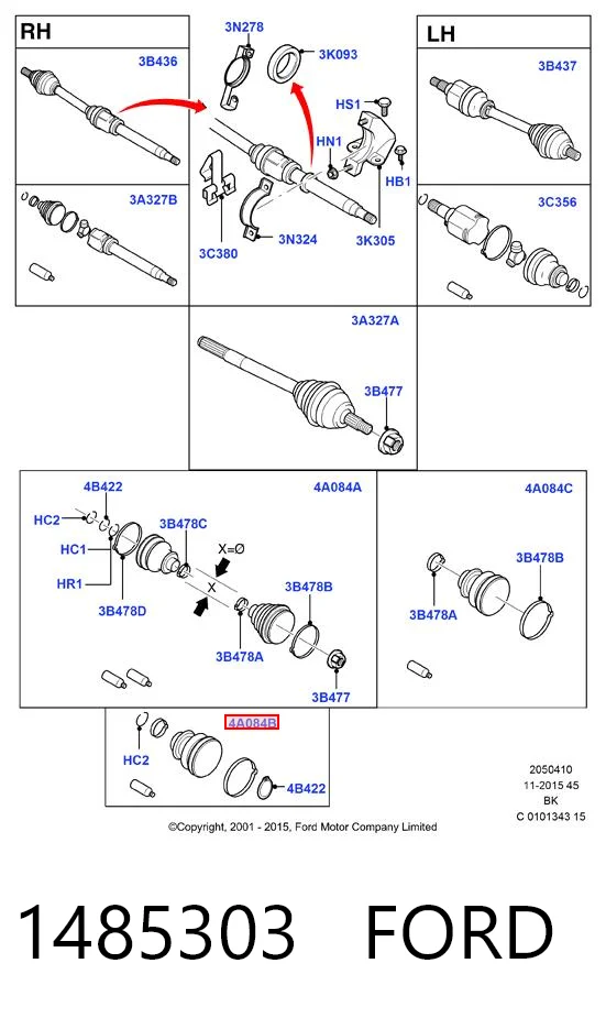 022294 GKN-Spidan Пыльник ШРУСа передней полуоси внутренний