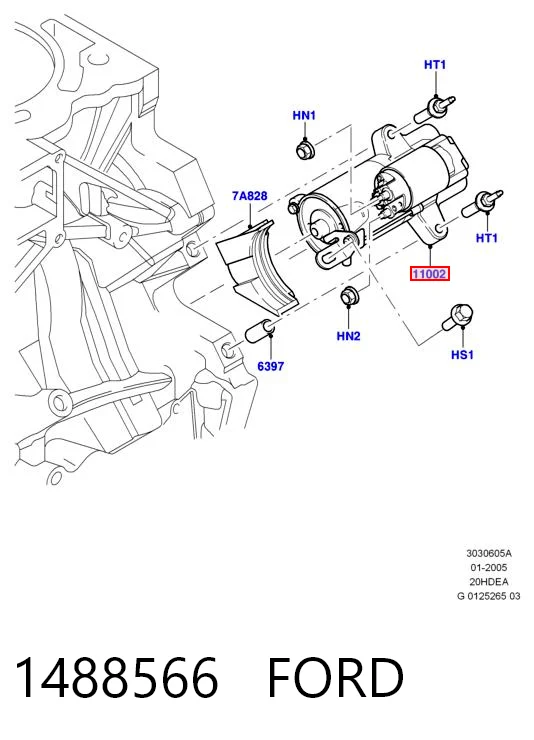 1488566 Ford Стартер автомобиля