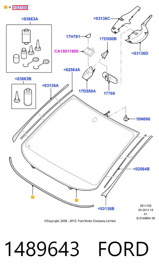  Лобовое стекло Ford Galaxy 
