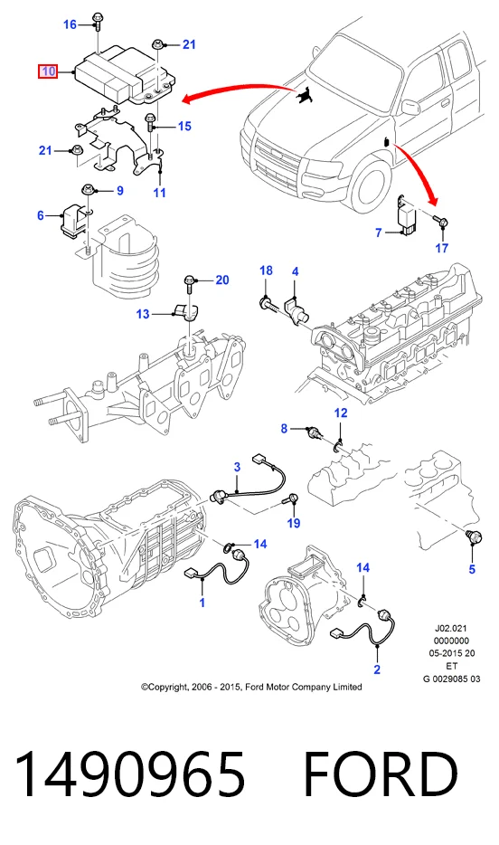 ЭБУ двигателем Ford Ranger пикап (ET) (2006 - 2011) цена, от 120.36 USD