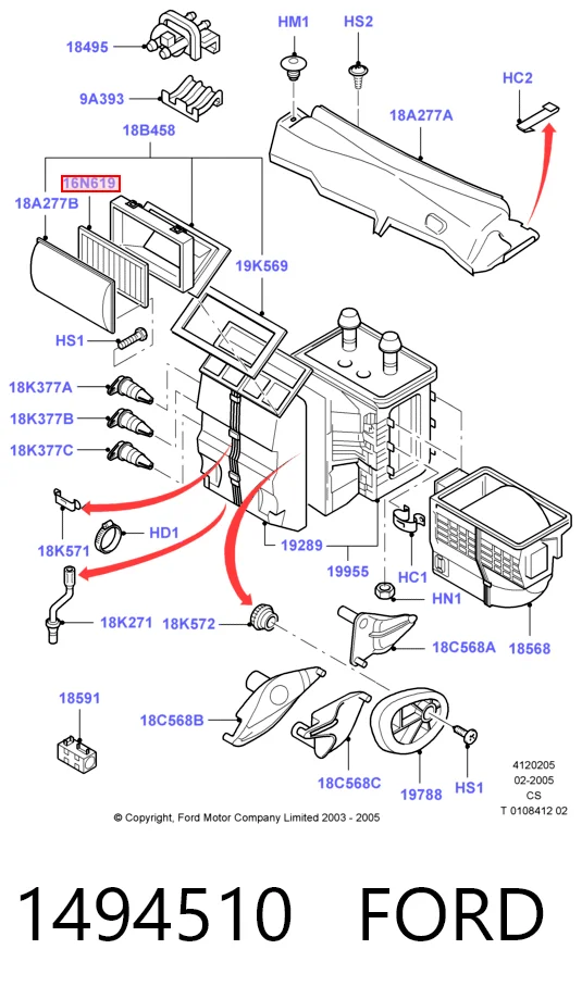 Фильтр воздушный отопителя Ford Connect TOURNEO автобус (PU2) (2002 - 2013) цена, от 13.63 USD