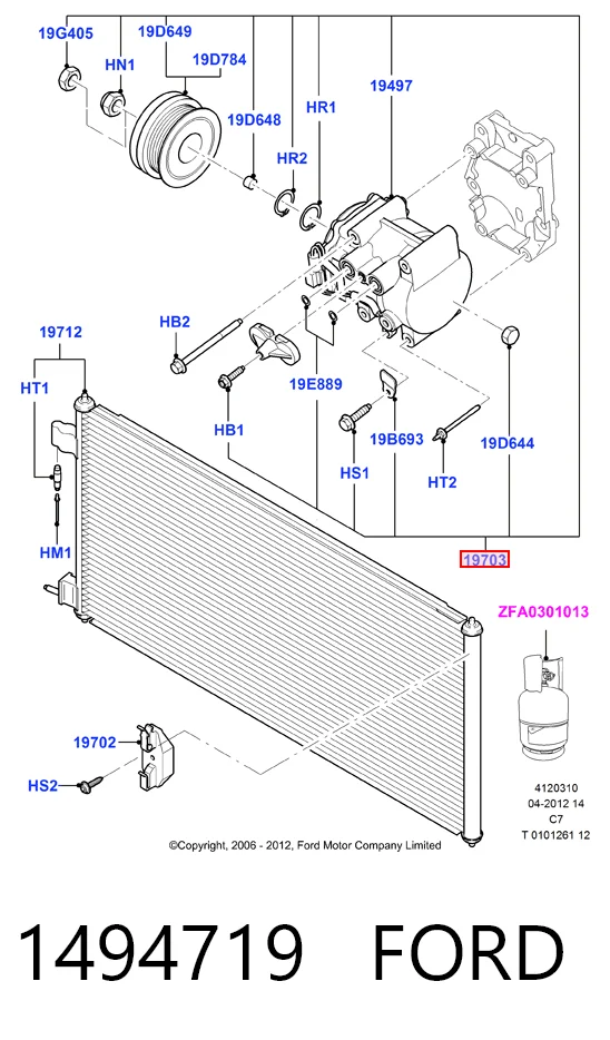 1494719 Ford Компрессор хладагента