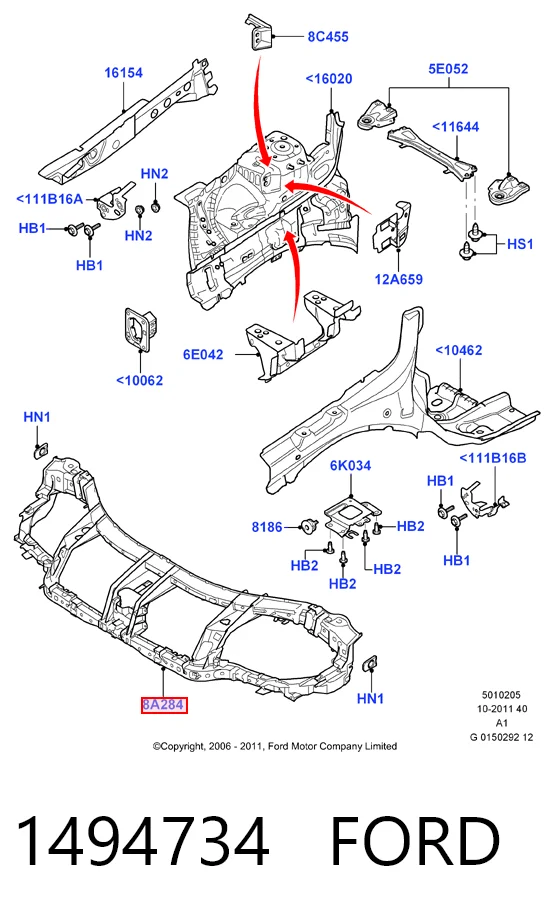 Рамка радиатора BSG30922190 BSG