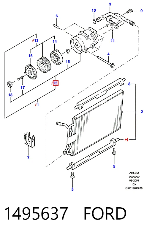 1495637 Ford Компрессор хладагента