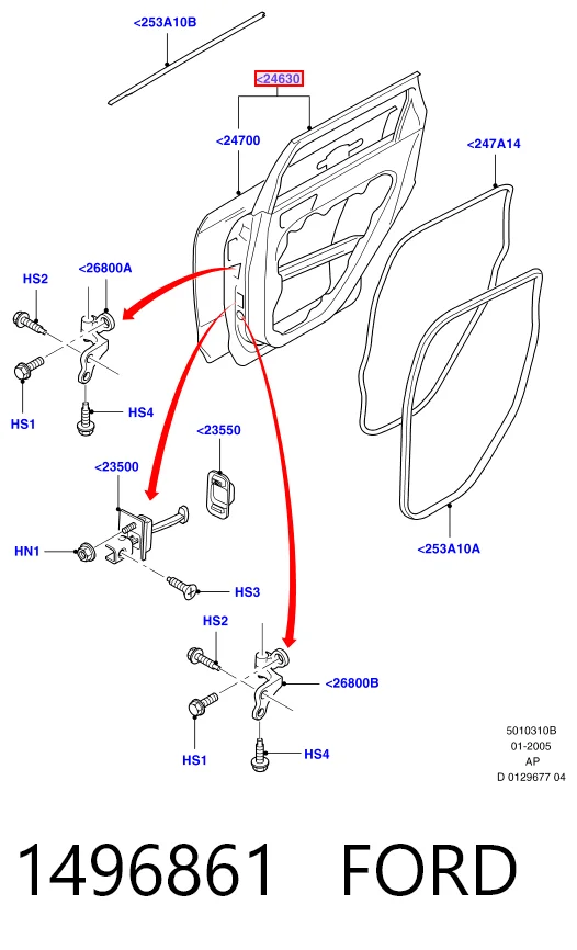 Дверь задняя, левая Ford Focus II хэтчбек (DA, HCP, DP) (2004 - 2011) цена, от 77.97 USD