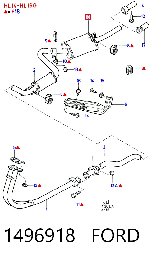 Выхлоп задний Peugeot 205 I хэтчбек (741A, C) (1983 - 1987) цена, от 37.90 USD