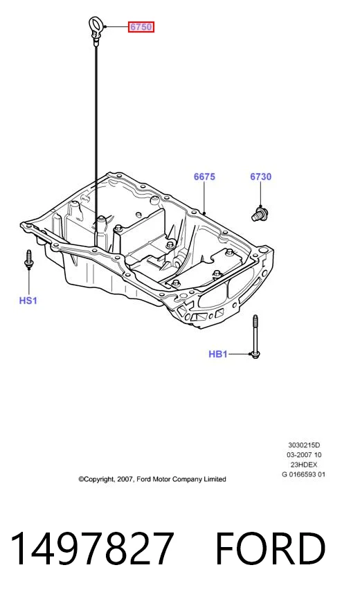 1497827 Ford Щуп уровня масла