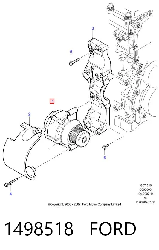 1498518 Ford Генератор автомобильный