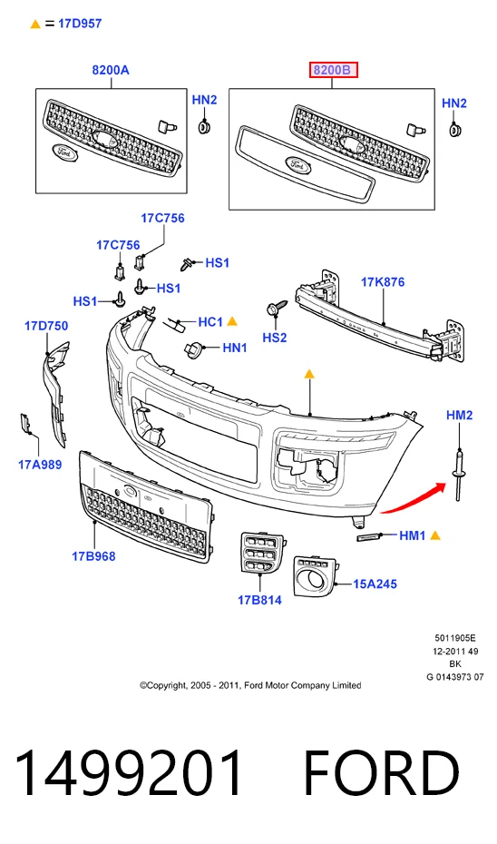 Решетка радиатора на Ford Fusion  JU