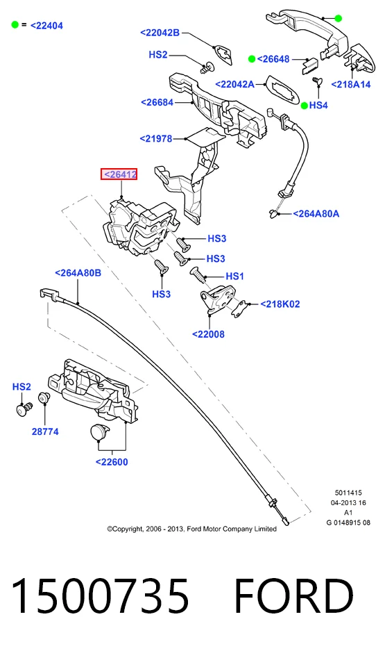 Замок задней двери, правой Ford Galaxy II CA1 минивэн (WA6) (2006 - 2015) цена, от 38.01 USD