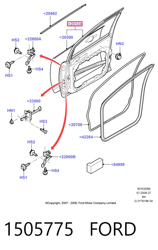 Дверь передняя правая на Ford Focus II DA, HCP, DP