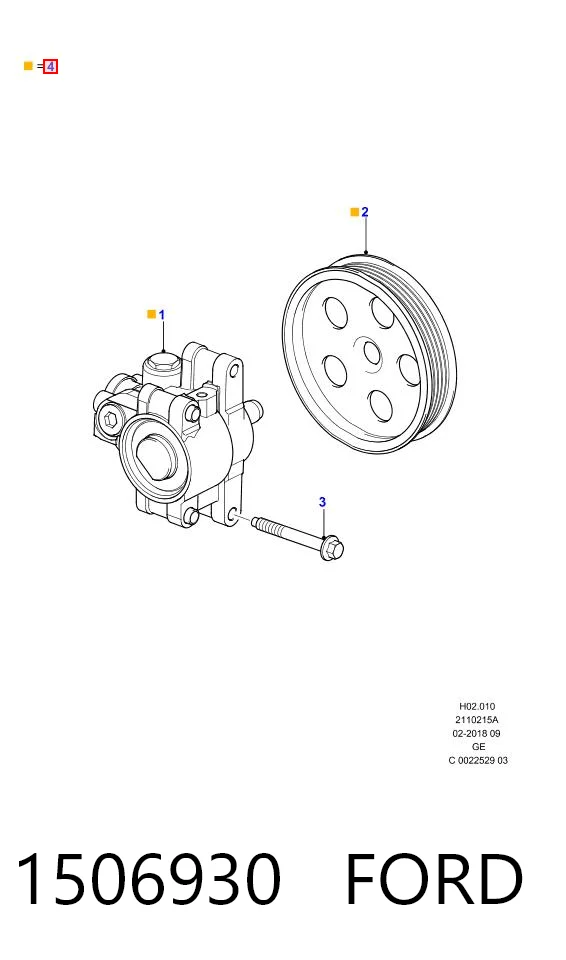 1506930 Ford ГУР руля