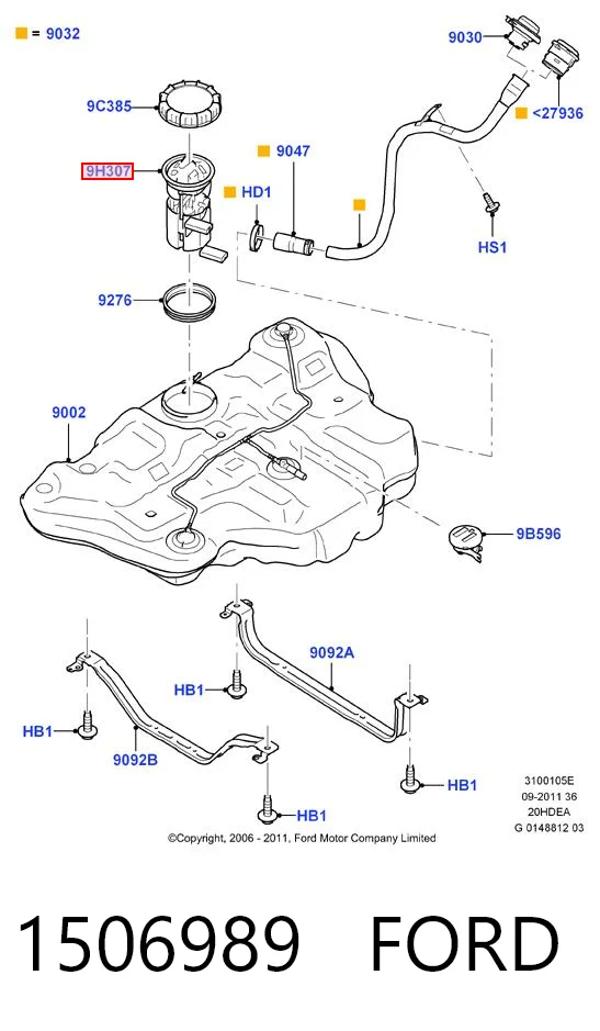 1506989 Ford Электробензонасос