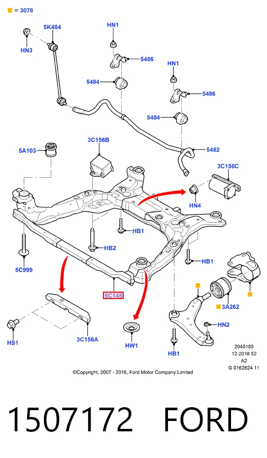Подрамник передней подвески на Ford Mondeo IV CA2