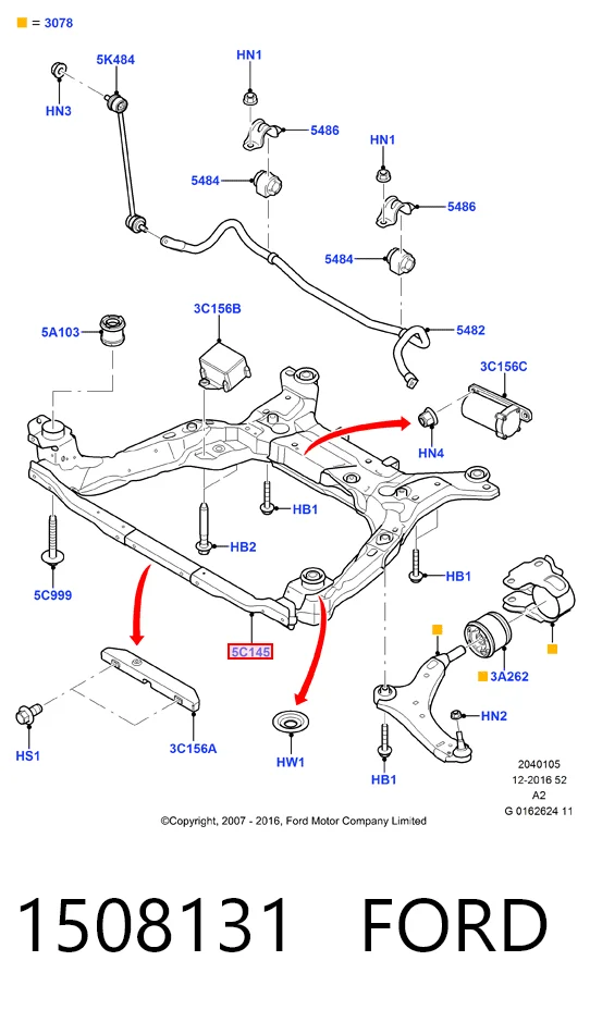 Передняя балка Ford Mondeo IV седан (CA2) (2007 - 2014) цена, от 235.67 USD