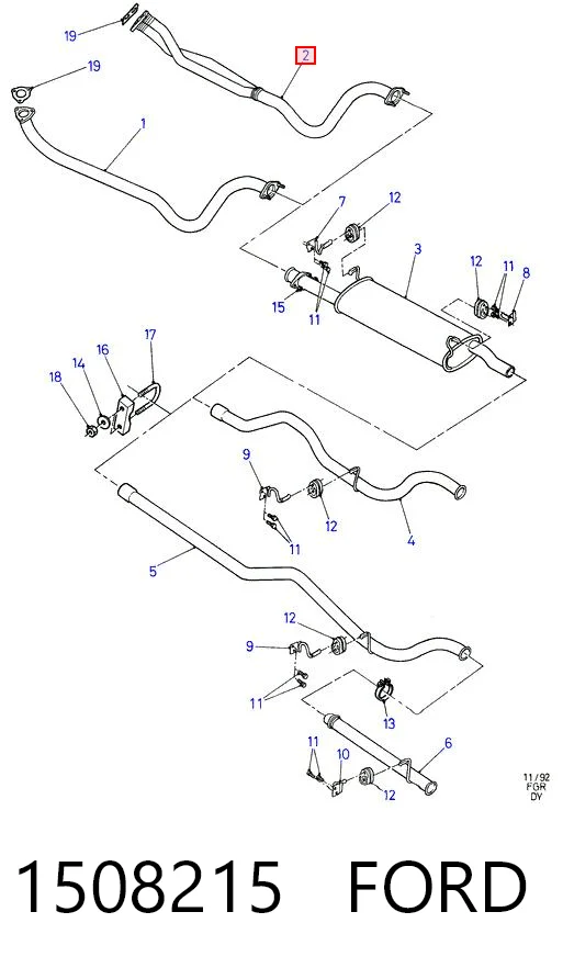 8671015493 Renault (RVI) Штаны глушителя передние