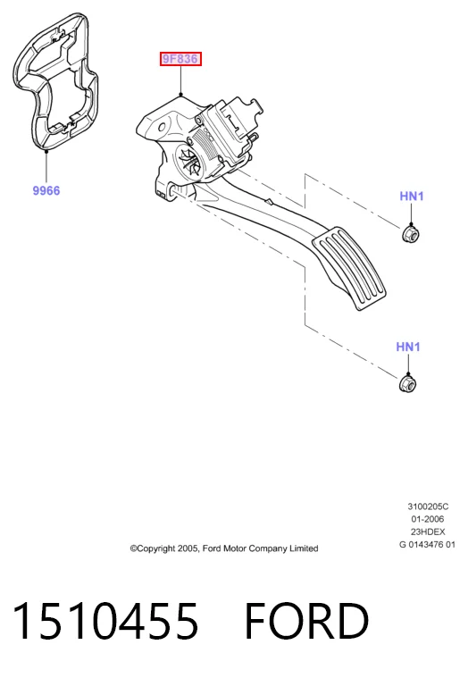 Купить Педаль газа Форд Транзит VI V347/8