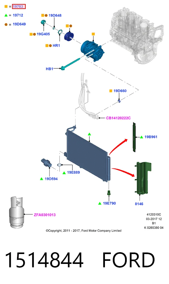 1514844 Ford Компрессор хладагента