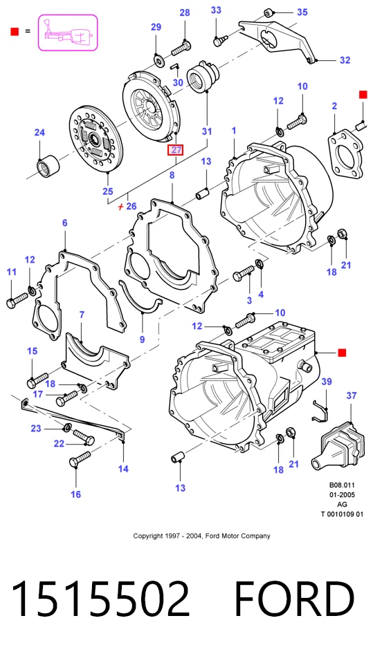 Лепестковая корзина сцепления Ford Sierra II седан (GBG, GB4) (1987 - 1993) цена, от 25.48 USD