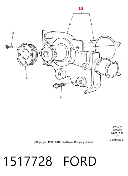 1517728 Ford Насос водяной